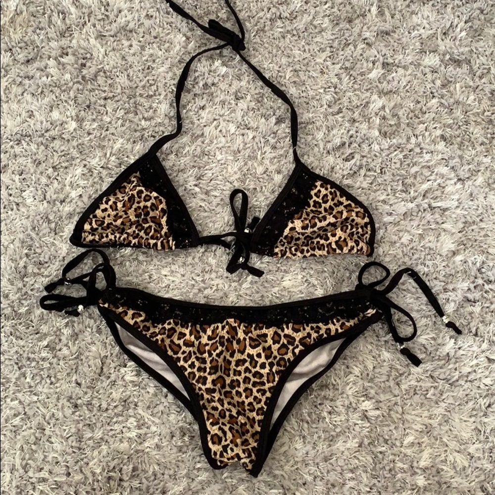 Leopard triangle bikini